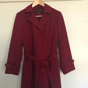 Vintage Burgundy Trench Coat
